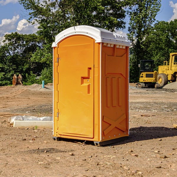 how often are the porta potties cleaned and serviced during a rental period in Polk Ohio